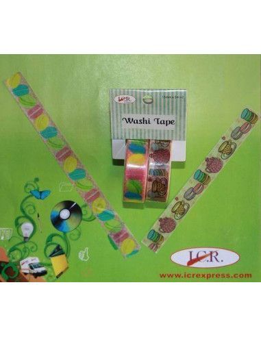CINTA DECORATIVA EN COLORES PASTELES 15 MM DE ANCHO  X 5 M DE CADA MODELO