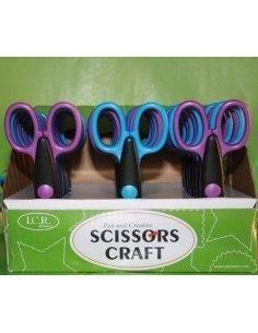 TIJERA INFANTIL CON CORTE EN ZIG-ZAG EN CAJA DE 24 UNIDADES