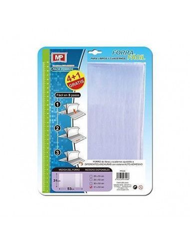 FORRO AJUSTABLE PARA LIBROS  EXPRESS 31CM PACK 5 UND MP