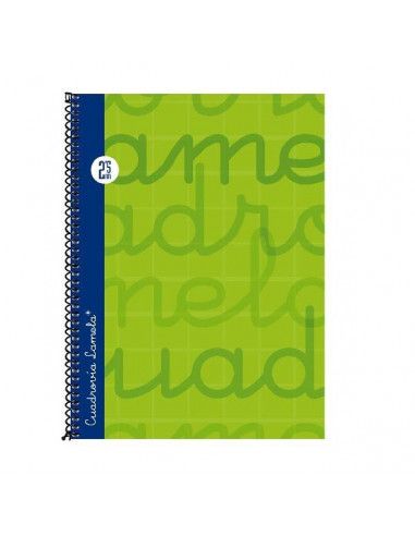 CUADERNO LAMELA 1/4 2.5MM TAPA EXTRADURA VERDE