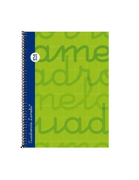 CUADERNO LAMELA 1/4 2.5MM TAPA EXTRADURA VERDE