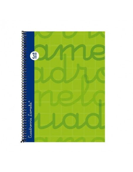 CUADERNO LAMELA 4º 3MM 80H T. EXTRA DURA VERDE