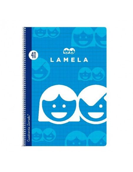 LAMELA CUADERNO FOLIO CUADRICULA 4MM 80 HOJAS CON ESPIRAL Y TAPA BASICA
