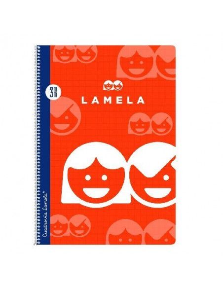 LAMELA CUADERNO FOLIO CUADRICULA 3MM.. 4MM. O 5MM. 80 HOJAS CON ESPIRAL Y TAPA BASICA
