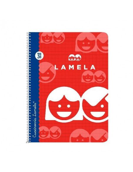 CUADERNO LAMELA 1/4 CON CUADRICULA 3MM CON 40 HOJAS Y ESPIRAL TAPA BASICA