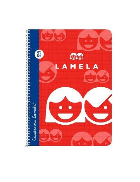 CUADERNO LAMELA 1/4 CON CUADRICULA 2.5 MM CON 40 HOJAS Y ESPIRAL TAPA BASICA