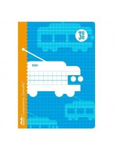 LAMELA CUADERNOS 1/4  CUADRICULA 3 MM 30 HOJAS CON GRAPAS