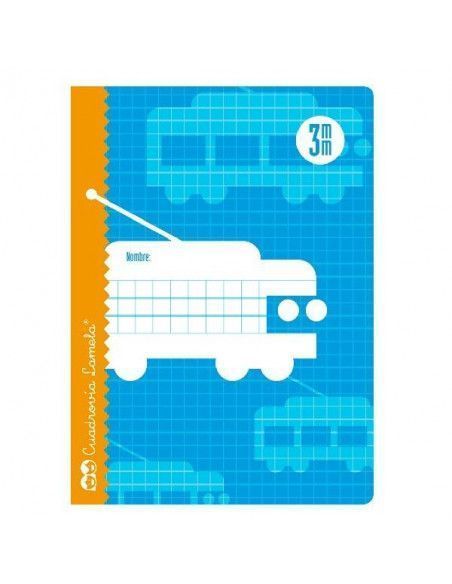 LAMELA CUADERNOS 1/4  CUADRICULA 3 MM 30 HOJAS CON GRAPAS