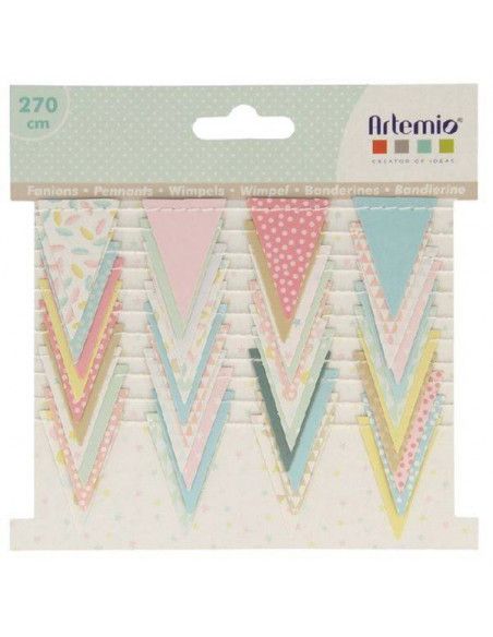 BANDERINES DE PAPEL DECORADOS DE 270 CM