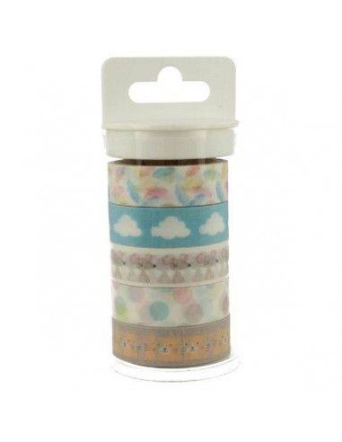 CINTAS ADHESIVAS PARA DECORAR MANUALIDADES DE SCRAPBOOKING 5 UD 5X15 MM