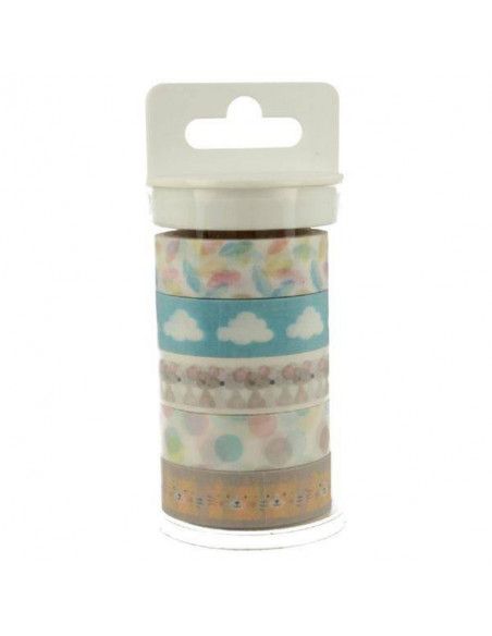 CINTAS ADHESIVAS PARA DECORAR MANUALIDADES DE SCRAPBOOKING 5 UD 5X15 MM