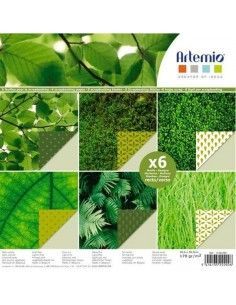 BLOCK DE 6 FOTOS PARA MANUALIDADES DE 30X30 CM NATURALEZA