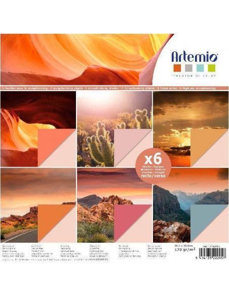 PACK DE 6 PEPELES PARA MANUALIDADES DE 30X30 CM FOTOS PAISAJES