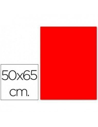 CARTULINA FLUORESCENTE ROJA DE 50 X 65 CM 180 GRAMOS