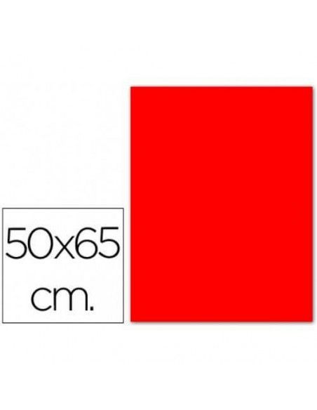 CARTULINA FLUORESCENTE ROJA DE 50 X 65 CM 180 GRAMOS