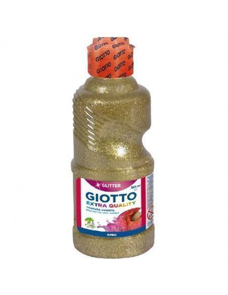 PINTURA TEMPERA GLITTER 250 ML COLOR ORO