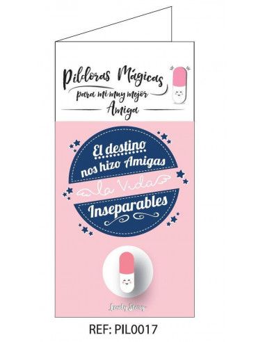 TARJETA "EL DESTINO NOS HIZO AMIGAS. LA VIDA INSEPARABLES"