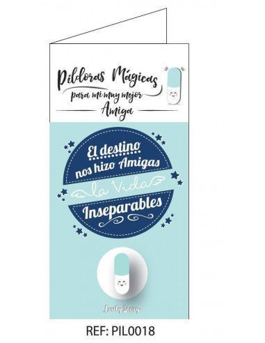 TARJETA "EL DESTINO NOS HIZO AMIGAS EL DESTINO INSEPARABLES"
