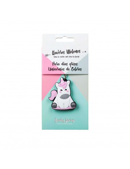 LLAVERO"PARA DIAS GRISES UNICORNIOS DE COLORES"