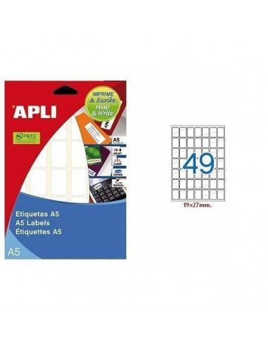 ETIQUETA LASER APLI DE 19X27 MM A5
