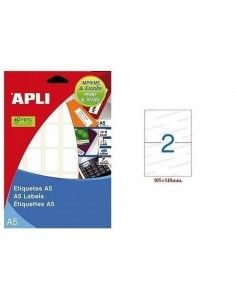 ETIQUETA AUTOADHESIVA LASER APLI DE 105X148 MM FORMATO A5