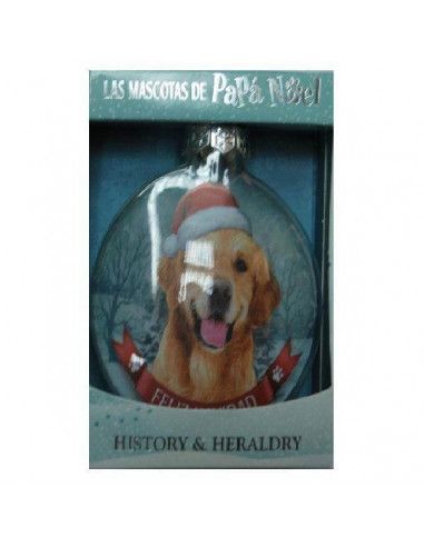 BOLA DE CRISTAL NAVIDEÑA GOLDEN RETRIEVER