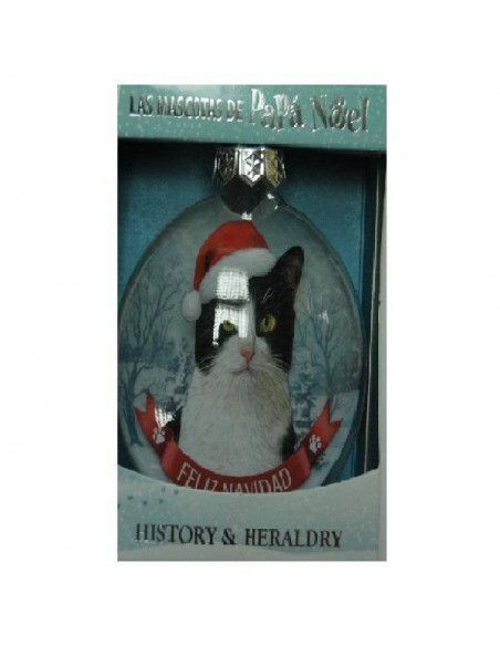 BOLA DE NAVIDAD GATO TUXEDO