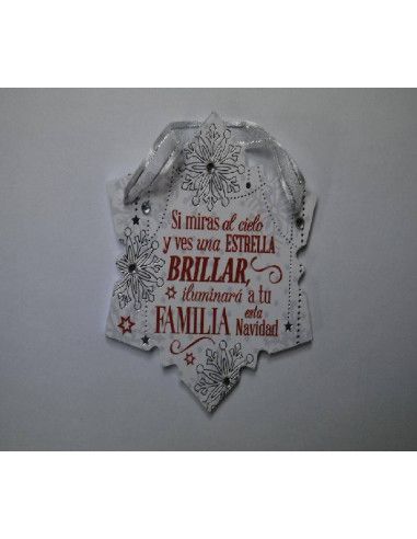 TARJETA NAVIDEÑA SI MIRAS AL CIELO Y VES UNA ESTRELLA BRILLAR...
