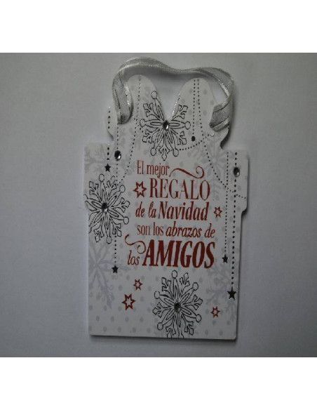 TARJETA DE NAVIDAD EL MEJOR REGALO DE LA NAVIDAD SON LOS ABRAZOS DE LOS AMIGOS