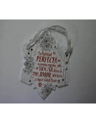 TARJETA NAVIDEÑA LA NAVIDAD PERFECTA NO NECESITA REGALOS. SÓLO UN HOGAR...