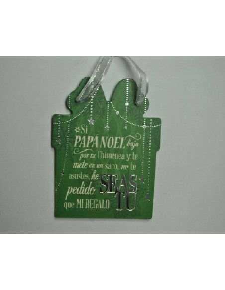 TARJETA NAVIDEÑA SI PAPÁ NOEL BAJA POR TU CHIMENEA Y TE METE EN UN SACO...