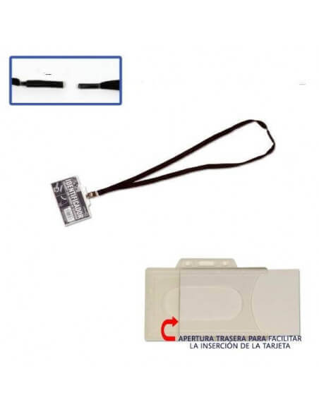 IDENTIFICADOR COLGANTE CON CORDON NEGRO