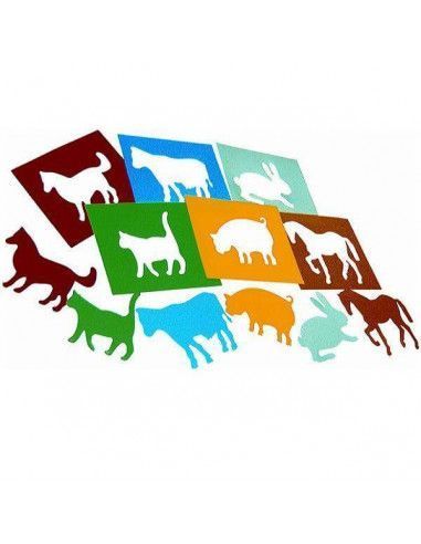 Plantillas infantiles animales de granja Henbea