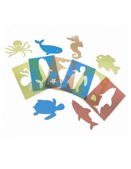 Plantillas translúcidas animales del mar Henbea para manualidades