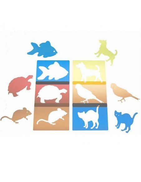 Plantillas translúcidas de mascotas Henbea para manualidades infantiles