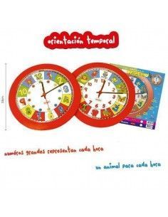 reloj grande didáctico 28 cm modelo números Henbea