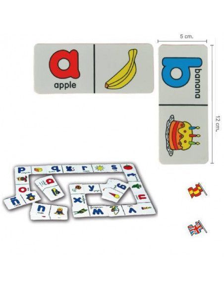 DOMINOS INFANTILES VARIOS PARA GUARDERIAS Y COLEGIOS ALFABETO (INGLES)