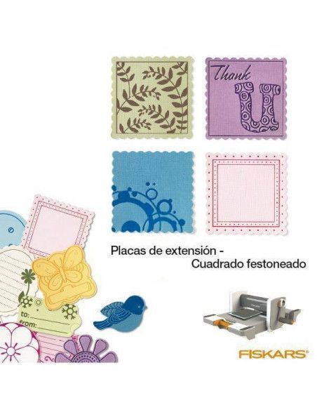PLACAS DE EXTENSION PARA MAQUINA FUSE TROQUELES TAMAÑO MEDIANO MOD. CUADRADO FESTONEADO