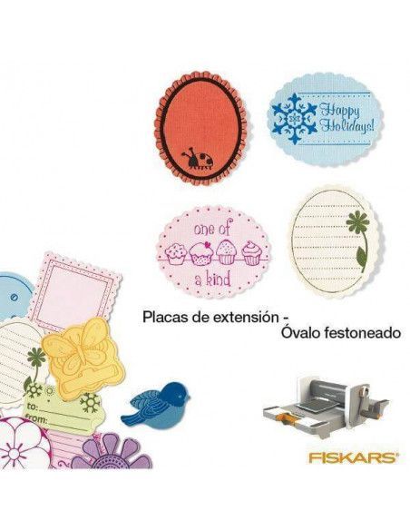 PLACAS DE EXTENSION PARA MAQUINA FUSE TROQUELES TAMAÑO MEDIANO MOD. OVALO FESTONEADO