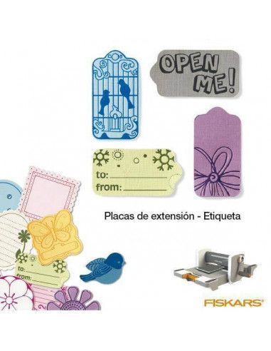 PLACAS DE EXTENSION PARA MAQUINA FUSE TROQUELES TAMAÑO MEDIANO MOD. ETIQUETA