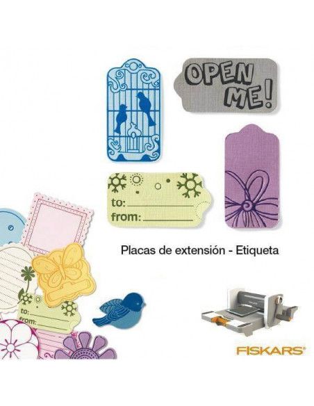 PLACAS DE EXTENSION PARA MAQUINA FUSE TROQUELES TAMAÑO MEDIANO MOD. ETIQUETA