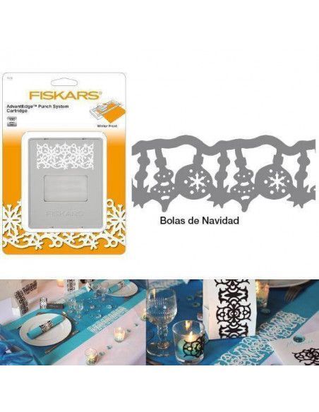 CARTUCHOS PARA MAQUINA DE PERFORAR BORDES ADVANTEDGE DE FISKARS MODELO BOLAS DE NAVIDAD