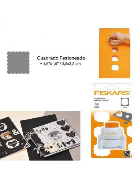 PERFORADORA DE PAPEL FORMA DE VENTANA WINDOW PUNCHES MODELO CUADRADO FESTONEADO