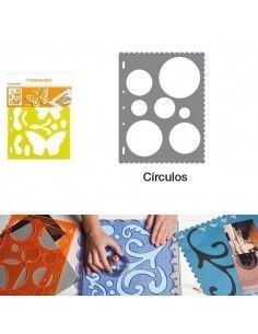 PLANTILLAS DE CORTE TRANSPARENTES CON FORMA DE CIRCULO PARA SCRAPBOOKING