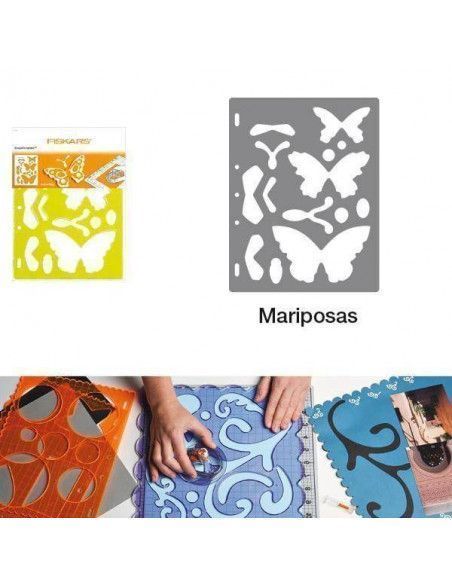 PLANTILLAS DE CORTE TRANSPARENTES CON FORMAS PARA SCRAPBOOKING MODELO MARIPOSA
