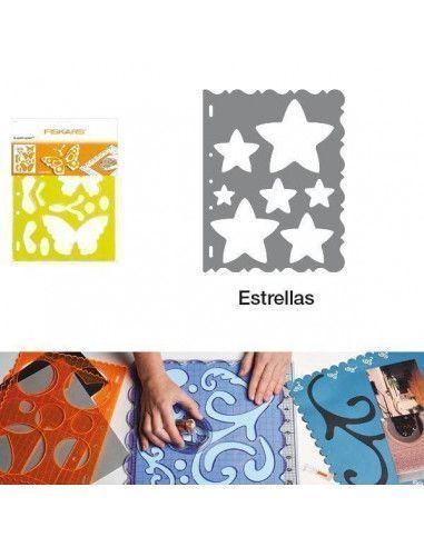 PLANTILLAS DE CORTE TRANSPARENTES CON FORMA DE ESTRELLAS PARA SCRAPBOOKING