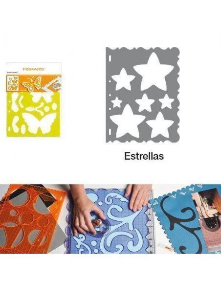 PLANTILLAS DE CORTE TRANSPARENTES CON FORMA DE ESTRELLAS PARA SCRAPBOOKING