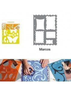 PLANTILLAS DE CORTE TRANSPARENTES CON FORMAS PARA SCRAPBOOKING MODELO MARCOS
