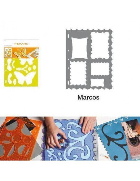 PLANTILLAS DE CORTE TRANSPARENTES CON FORMAS PARA SCRAPBOOKING MODELO MARCOS