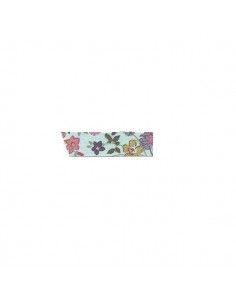 CINTA TEXTIL ADHESIVA DE ALGODON 15 X 5000 MM FLOR SALVAJE AZUL
